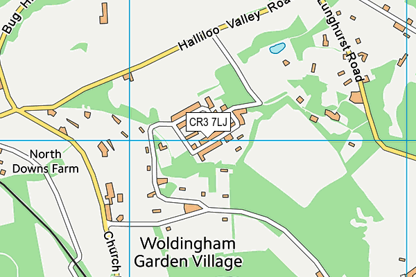 CR3 7LJ map - OS VectorMap District (Ordnance Survey)