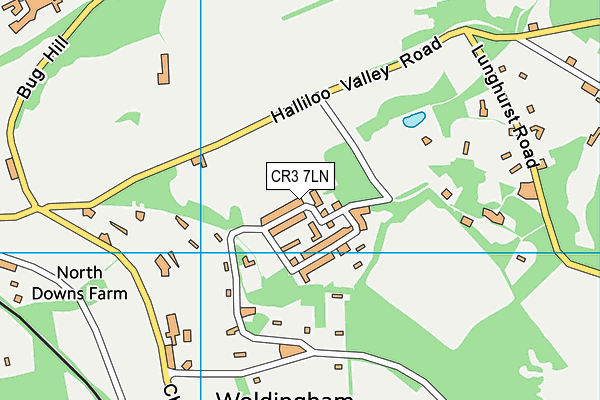CR3 7LN map - OS VectorMap District (Ordnance Survey)