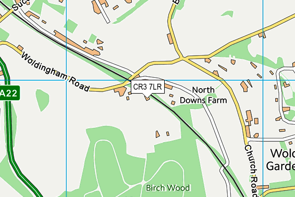 CR3 7LR map - OS VectorMap District (Ordnance Survey)