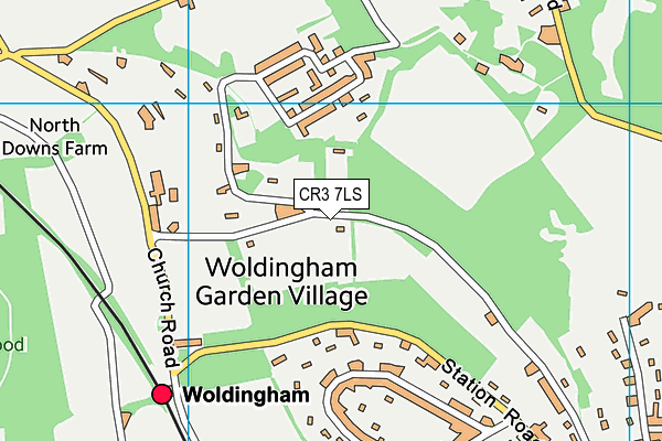 CR3 7LS map - OS VectorMap District (Ordnance Survey)