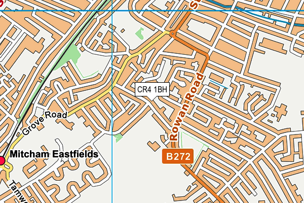 CR4 1BH map - OS VectorMap District (Ordnance Survey)