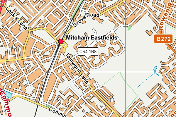 CR4 1BS map - OS VectorMap District (Ordnance Survey)