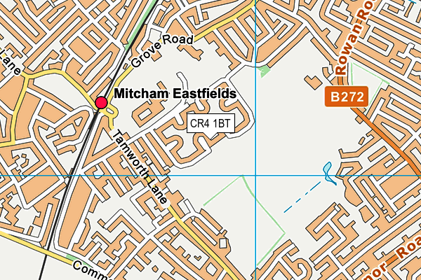 CR4 1BT map - OS VectorMap District (Ordnance Survey)