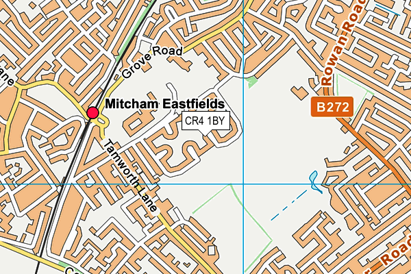 CR4 1BY map - OS VectorMap District (Ordnance Survey)