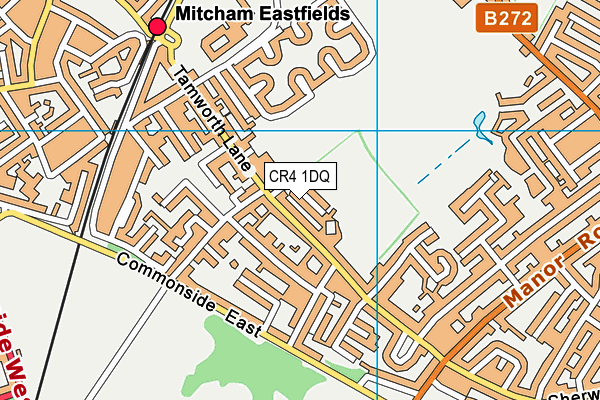 CR4 1DQ map - OS VectorMap District (Ordnance Survey)