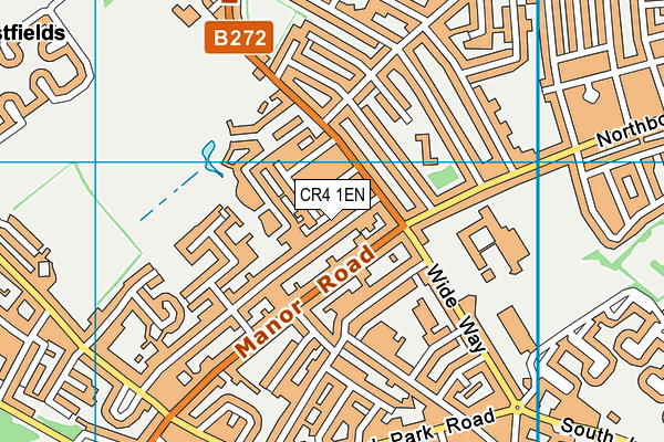 CR4 1EN map - OS VectorMap District (Ordnance Survey)