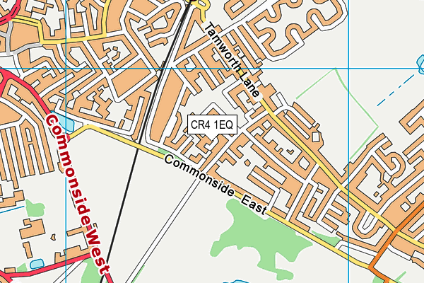 CR4 1EQ map - OS VectorMap District (Ordnance Survey)