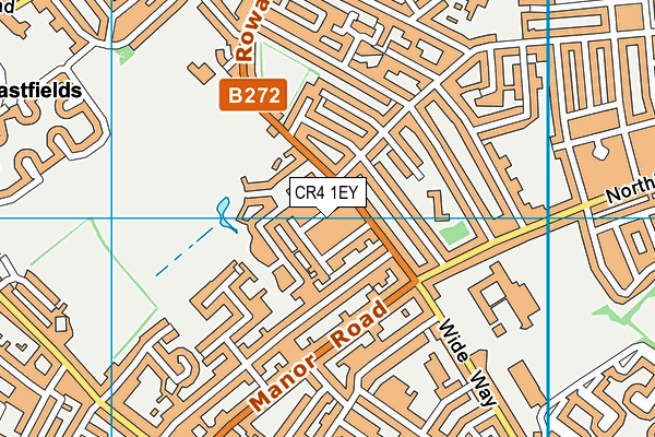 CR4 1EY map - OS VectorMap District (Ordnance Survey)