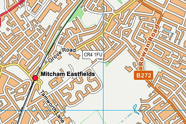 CR4 1FU map - OS VectorMap District (Ordnance Survey)