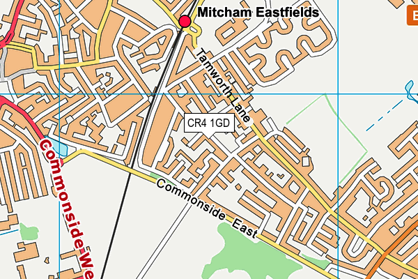 CR4 1GD map - OS VectorMap District (Ordnance Survey)