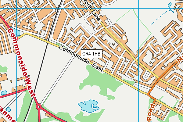 CR4 1HB map - OS VectorMap District (Ordnance Survey)