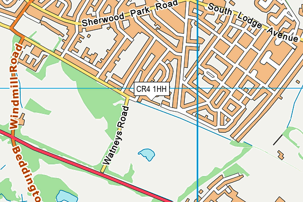 CR4 1HH map - OS VectorMap District (Ordnance Survey)