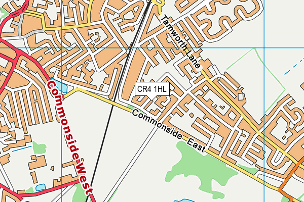 CR4 1HL map - OS VectorMap District (Ordnance Survey)
