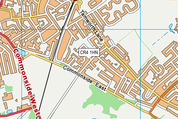 CR4 1HN map - OS VectorMap District (Ordnance Survey)