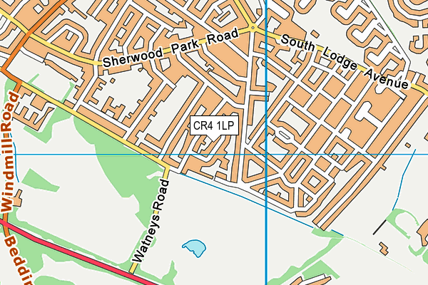CR4 1LP map - OS VectorMap District (Ordnance Survey)