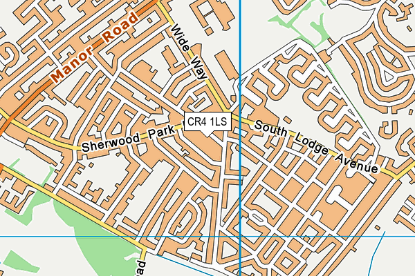 CR4 1LS map - OS VectorMap District (Ordnance Survey)