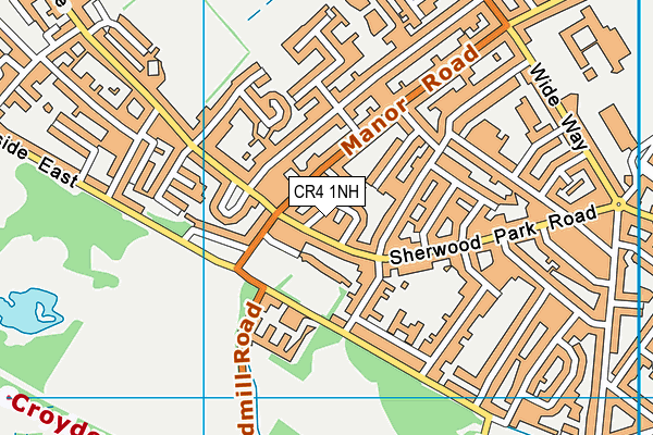 CR4 1NH map - OS VectorMap District (Ordnance Survey)