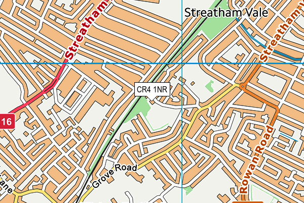 CR4 1NR map - OS VectorMap District (Ordnance Survey)