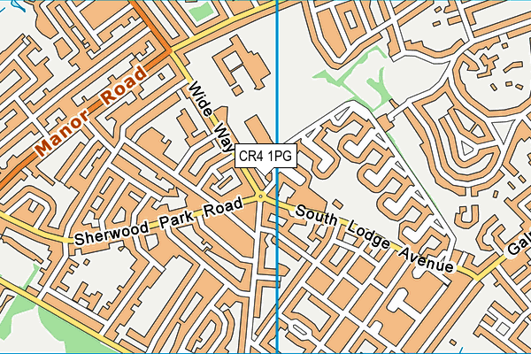 CR4 1PG map - OS VectorMap District (Ordnance Survey)