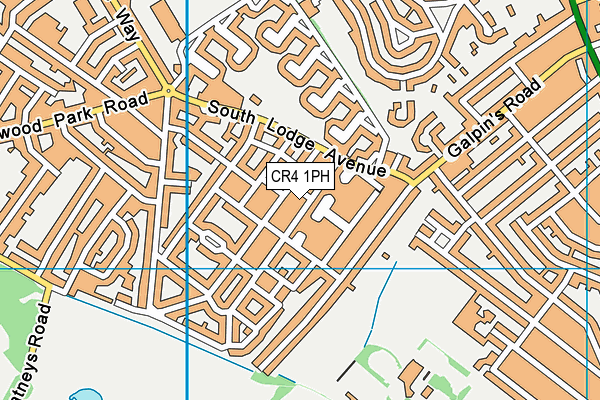 CR4 1PH map - OS VectorMap District (Ordnance Survey)