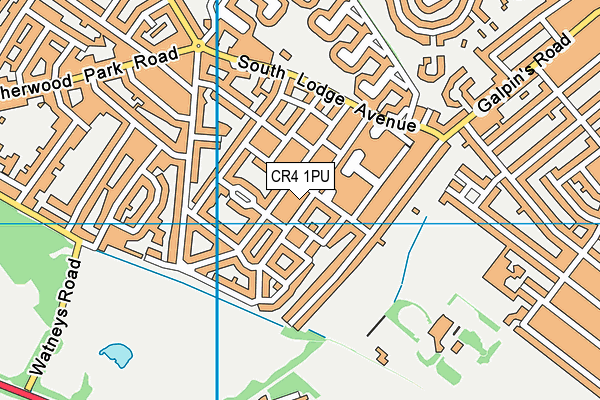 CR4 1PU map - OS VectorMap District (Ordnance Survey)