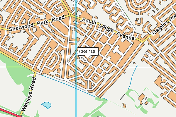 CR4 1QL map - OS VectorMap District (Ordnance Survey)