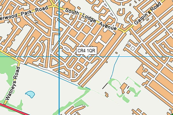 CR4 1QR map - OS VectorMap District (Ordnance Survey)