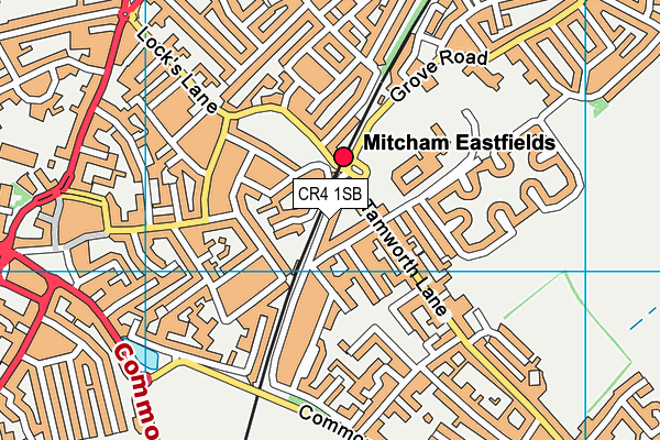 CR4 1SB map - OS VectorMap District (Ordnance Survey)