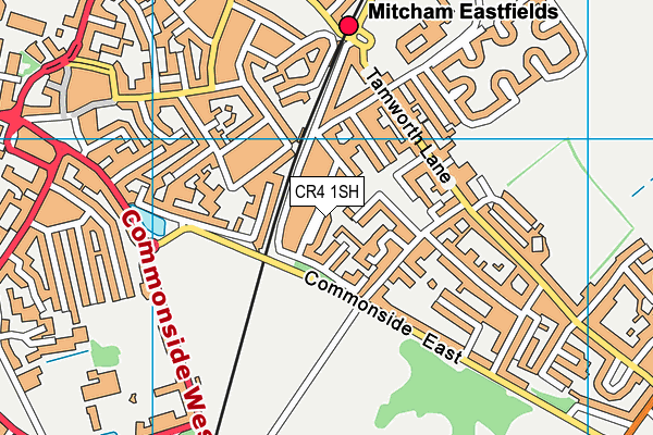 CR4 1SH map - OS VectorMap District (Ordnance Survey)