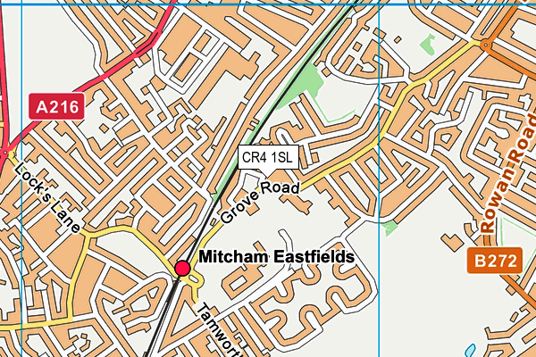 CR4 1SL map - OS VectorMap District (Ordnance Survey)