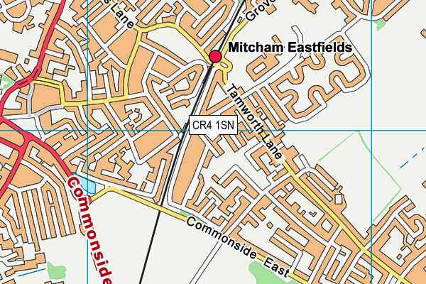 CR4 1SN map - OS VectorMap District (Ordnance Survey)