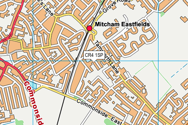 CR4 1SP map - OS VectorMap District (Ordnance Survey)