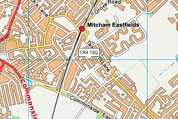 CR4 1SQ map - OS VectorMap District (Ordnance Survey)