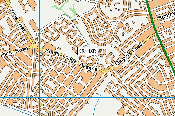 CR4 1XR map - OS VectorMap District (Ordnance Survey)