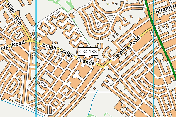 CR4 1XS map - OS VectorMap District (Ordnance Survey)