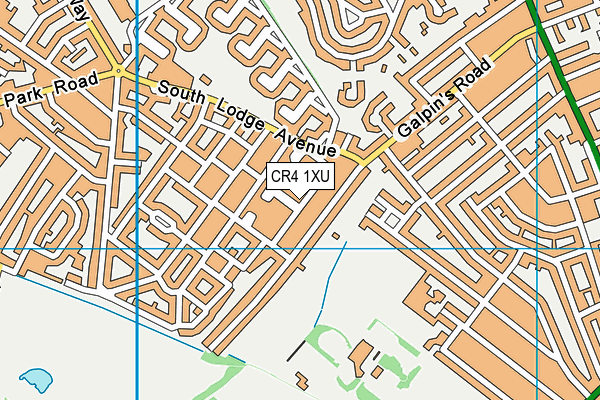 CR4 1XU map - OS VectorMap District (Ordnance Survey)