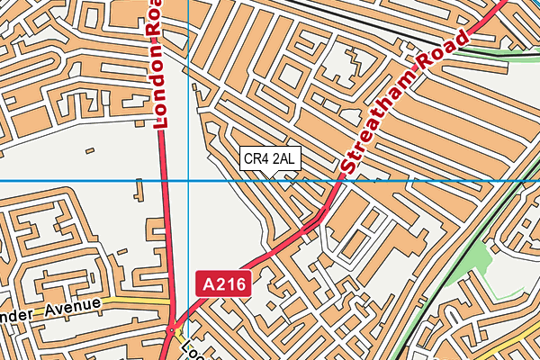 CR4 2AL map - OS VectorMap District (Ordnance Survey)