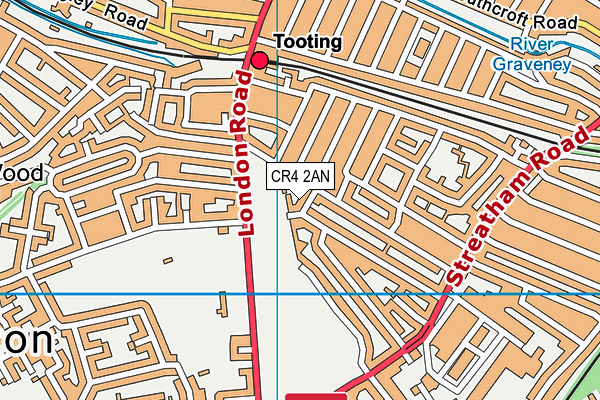 CR4 2AN map - OS VectorMap District (Ordnance Survey)