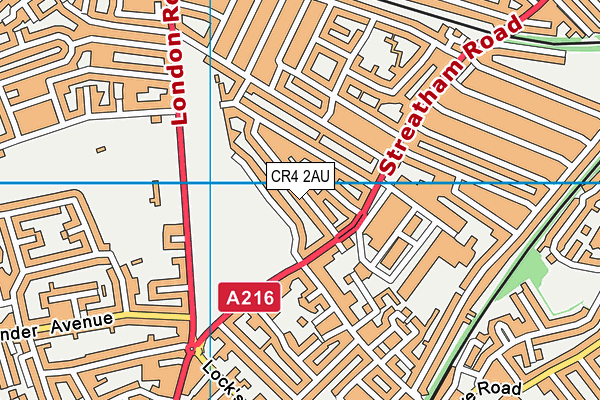 CR4 2AU map - OS VectorMap District (Ordnance Survey)