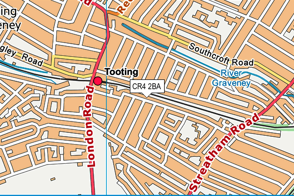 CR4 2BA map - OS VectorMap District (Ordnance Survey)