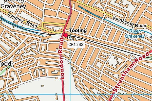 CR4 2BG map - OS VectorMap District (Ordnance Survey)