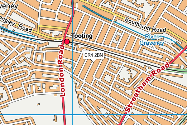 CR4 2BN map - OS VectorMap District (Ordnance Survey)