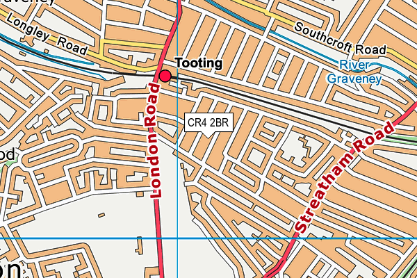 CR4 2BR map - OS VectorMap District (Ordnance Survey)