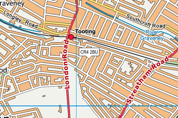 CR4 2BU map - OS VectorMap District (Ordnance Survey)