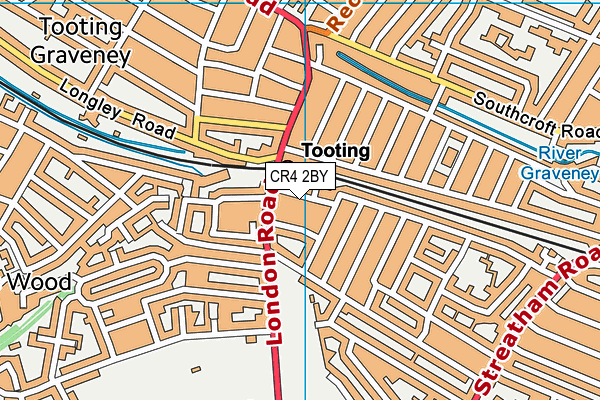 CR4 2BY map - OS VectorMap District (Ordnance Survey)