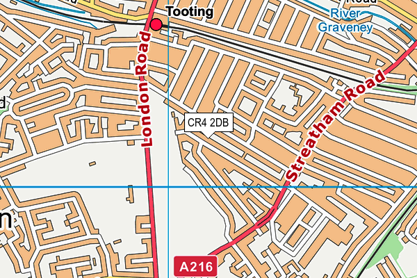 CR4 2DB map - OS VectorMap District (Ordnance Survey)