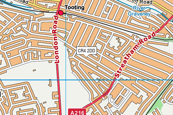 CR4 2DD map - OS VectorMap District (Ordnance Survey)