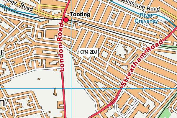 CR4 2DJ map - OS VectorMap District (Ordnance Survey)