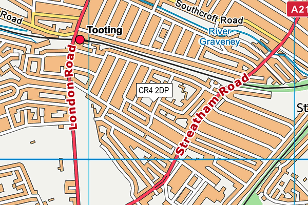 CR4 2DP map - OS VectorMap District (Ordnance Survey)