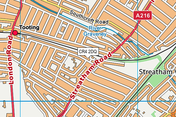 CR4 2DQ map - OS VectorMap District (Ordnance Survey)